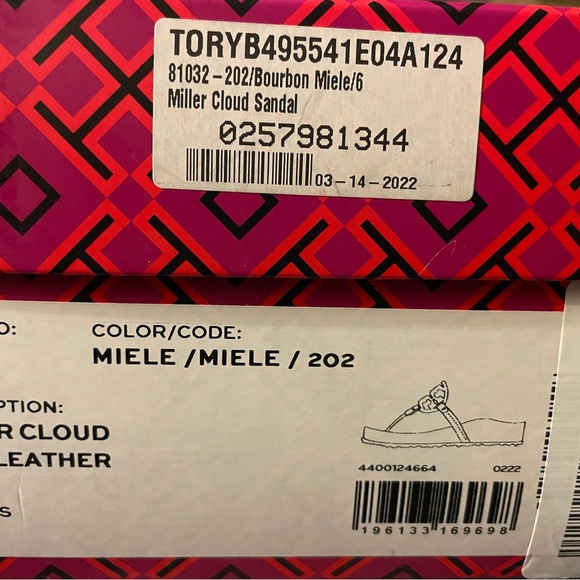 New with tags Tory Burch miller cloud sandal - Picture 4 of 5